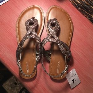 Merona Silver/Grey Sandals Size 7.5